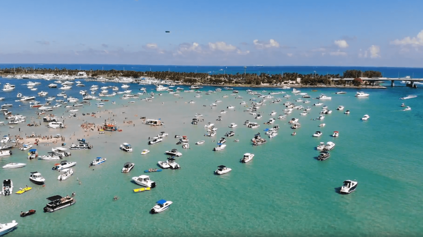 Join the party on the Haulover Sandbar. 